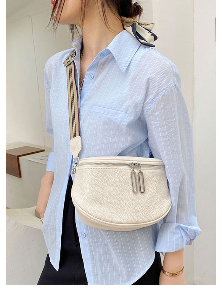 Whatna 牛 革 ミニ ショルダーバッグ レディース 斜めがけボディ胸バッグ 小さめ 本 革 厚手 レザー 軽量 ダブルファスナー ショルダー 肩掛け ミニバッグ 女性 通勤 旅行 バッグ  スマホポーチ-9