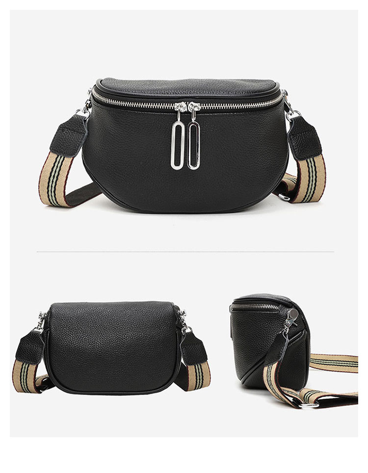 Whatna 牛 革 ミニ ショルダーバッグ レディース 斜めがけボディ胸バッグ 小さめ 本 革 厚手 レザー 軽量 ダブルファスナー ショルダー 肩掛け ミニバッグ 女性 通勤 旅行 バッグ  スマホポーチ-1