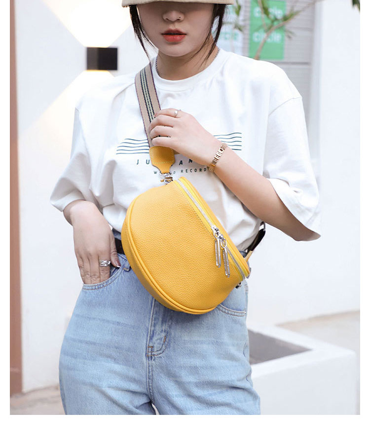 Whatna 牛 革 ミニ ショルダーバッグ レディース 斜めがけボディ胸バッグ 小さめ 本 革 厚手 レザー 軽量 ダブルファスナー ショルダー 肩掛け ミニバッグ 女性 通勤 旅行 バッグ  スマホポーチ-7