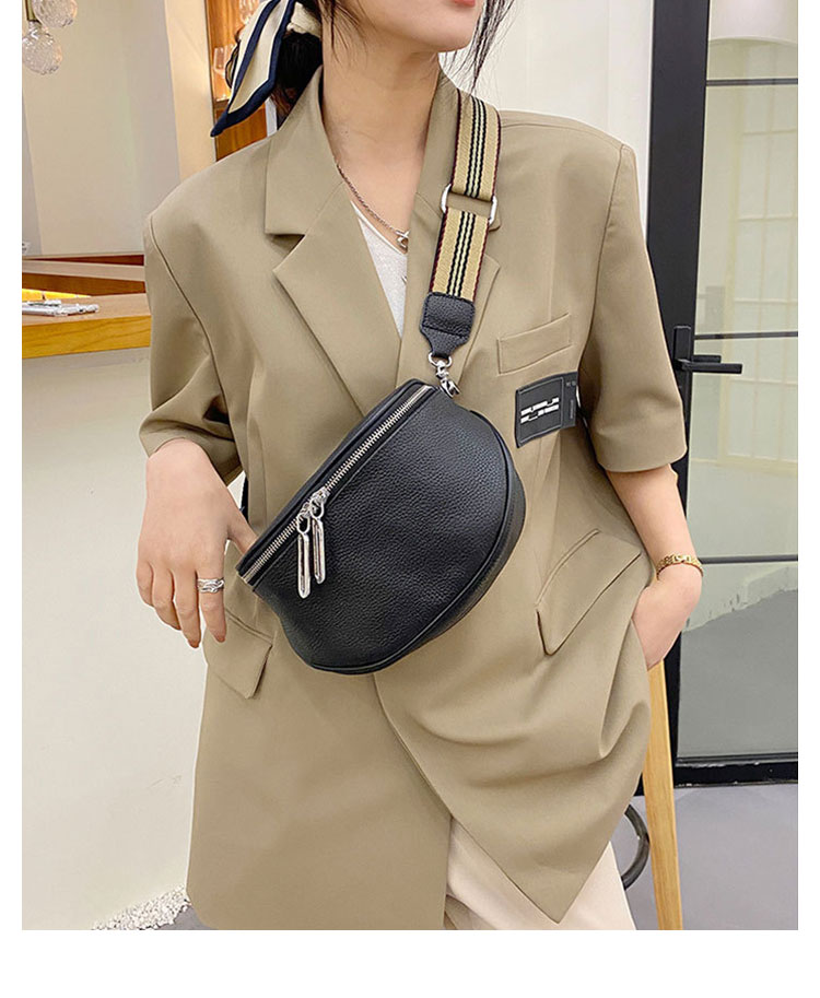 Whatna 牛 革 ミニ ショルダーバッグ レディース 斜めがけボディ胸バッグ 小さめ 本 革 厚手 レザー 軽量 ダブルファスナー ショルダー 肩掛け ミニバッグ 女性 通勤 旅行 バッグ  スマホポーチ-6