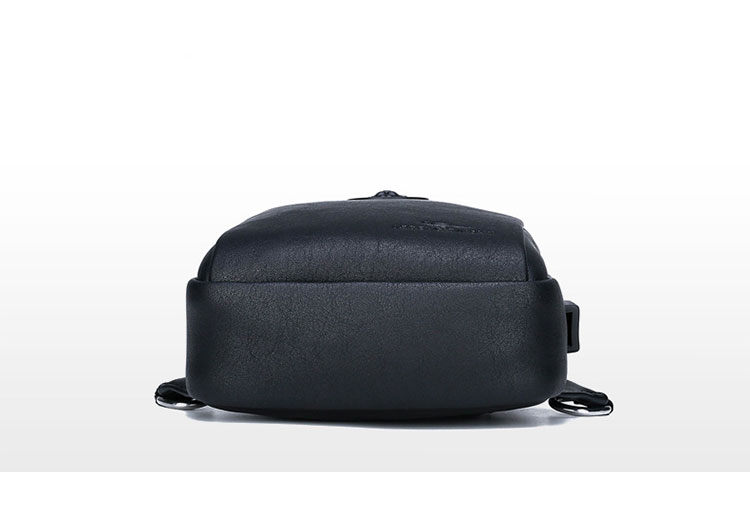 Whatna  ワンショルダーメンズ ボディバッグ 斜め掛けバッグ肩掛け 胸バッグ メッセンジャーバッグ PUレザー 大容量 イヤホン穴付 USBポート付 左右に付け替え可 軽量 男女兼用-5