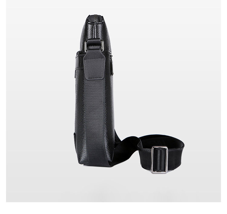 Whatna ショルダーバッグ メンズかばん 斜めがけボディ胸バッグ 肩掛けバッグメッセンジャーバッグ ビジネスシンプル カジュアル ワンショルダーボディ バッグ 厚手 レザー 縦型 ipad10.5収納可-3