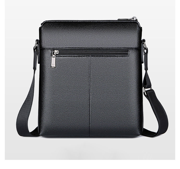 Whatna ショルダーバッグ メンズかばん 斜めがけボディ胸バッグ 肩掛けバッグメッセンジャーバッグ ビジネスシンプル カジュアル ワンショルダーボディ バッグ 厚手 レザー 縦型 ipad10.5収納可-4