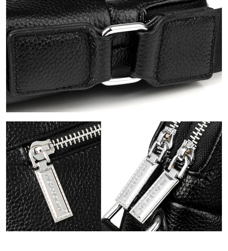 Whatna  ワンショルダーバッグ メンズかばん 牛革 斜めがけボディ胸バッグ 肩掛けバッグメッセンジャーバッグ ビジネスシンプル カジュアル ワンショルダーボディバッグ 2室仕様  厚手 レザー 本 革 縦型 横型  B5 A4 ipad10.5収納可-9