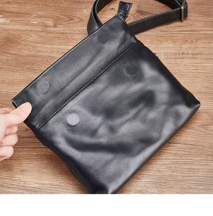 Whatna  ワンショルダーバッグ メンズ  ボディバッグ 斜め掛けバッグ 胸バッグ セカンド バッグ 手提げ バッグ 手持ちバッグメッセンジャーバッグ PUレザー フォーマル 結婚式 葬式 冠婚葬祭 バッグパーティー バッグ-3