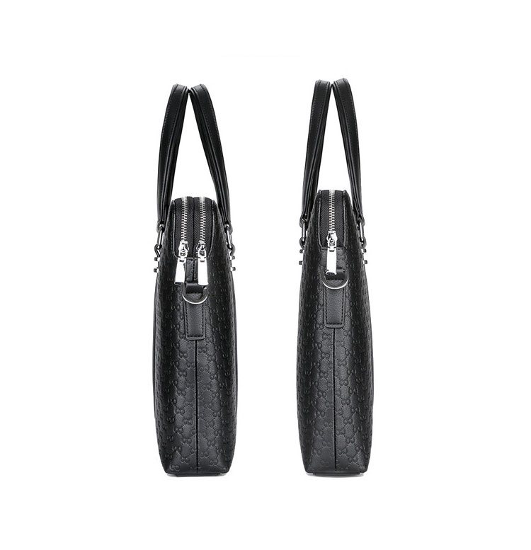 Whatna ビジネスバッグ メンズ ショルダーバッグ 手提げバッグ ブリーフケース リクルートバッグ 2室仕切 厚 手puレザー大 １５センチPC A4 収納可 仕事 出張 旅行 通学 通勤 就活 バッグ肩掛けバッグ プレゼント男性-2