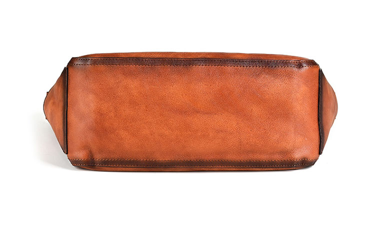 Whatna アンティーク風合い鞣し天 然 牛革ショルダーバッグ メンズ 斜め掛け ボディバッグ 胸バッグ 本 革 大さめビジネスバッグ A4 ipad 13.3 収納可 肩掛け 通勤 通学 斜めがけバッグ 小さめメッセンジャーバッグ 防水 バッグ 自転車 かばん男性用-4