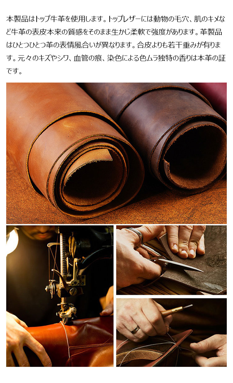 Whatna 牛 革 ミニワンショルダーバッグ メンズ ミニ斜め掛け ボディバッグ 胸バッグ ミニウエストバッグ ベルトポーチ カラビナポーチヒップバッグ ウエストポーチバイク用 本革厚手 レザー 男女兼用-7