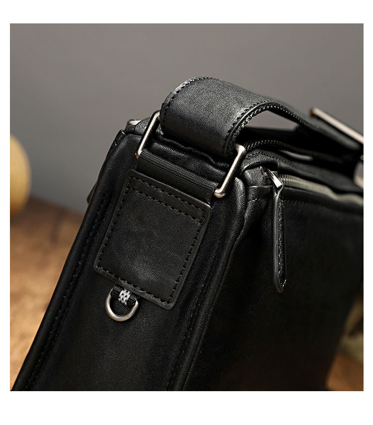 Whatna アンティーク風合い鞣し天 然 牛革ミニショルダーバッグ メンズ 斜め掛け ミニボディバッグ 胸バッグ 本 革 小さめビジネスバッグ肩掛け 通勤 通学 斜めがけバッグ 小さめメッセンジャーバッグ 防水 バッグ 自転車 かばん男性用-6