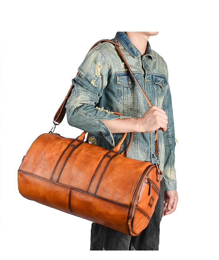 Whatna アンティーク風合い鞣し天 然 牛革 ビジネスバッグメンズ 2way ショルダー 手提げバッグブリーフケース17インチPC対応 旅行 出張 通勤 通学 就活 面接 バッグ かばん 男性用83006-7