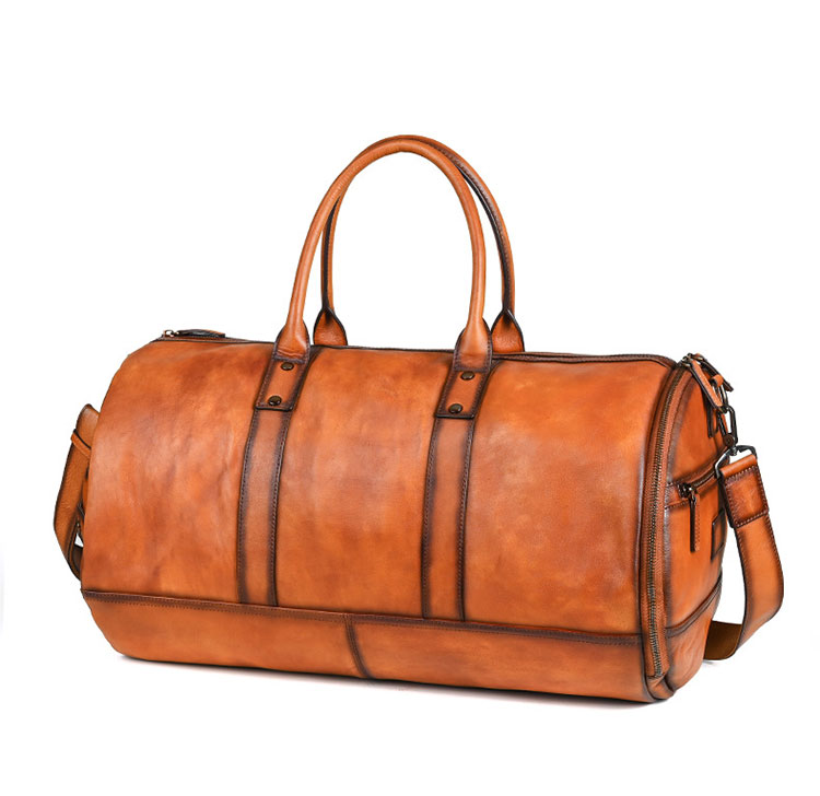 Whatna アンティーク風合い鞣し天 然 牛革 ビジネスバッグメンズ 2way ショルダー 手提げバッグブリーフケース17インチPC対応 旅行 出張 通勤 通学 就活 面接 バッグ かばん 男性用83006-1