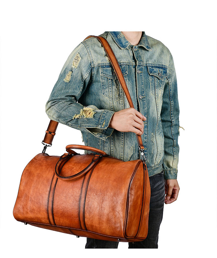 Whatna アンティーク風合い鞣し天 然 牛革 ビジネスバッグメンズ 2way ショルダー 手提げバッグブリーフケース17インチPC収納可 旅行 出張 通勤 通学 就活 面接 バッグ かばん 男性用83008-7