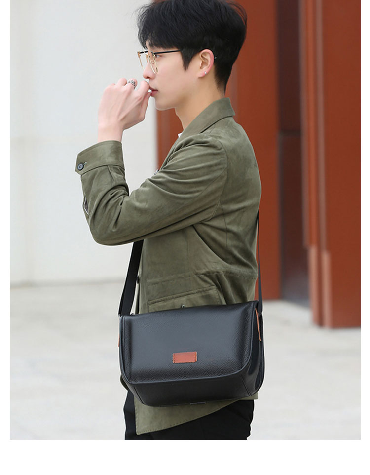 Whatna 天然 牛 革 ワンショルダーバッグ メンズ 斜め掛け ボディーバッグ 胸バッグ 本 革 小さめビジネスバッグ  横型 ipad 10.5収納可 肩掛け 通勤 通学 斜めがけバッグ メッセンジャーバッグ 防水 バッグ 自転車 かばん男性用-14