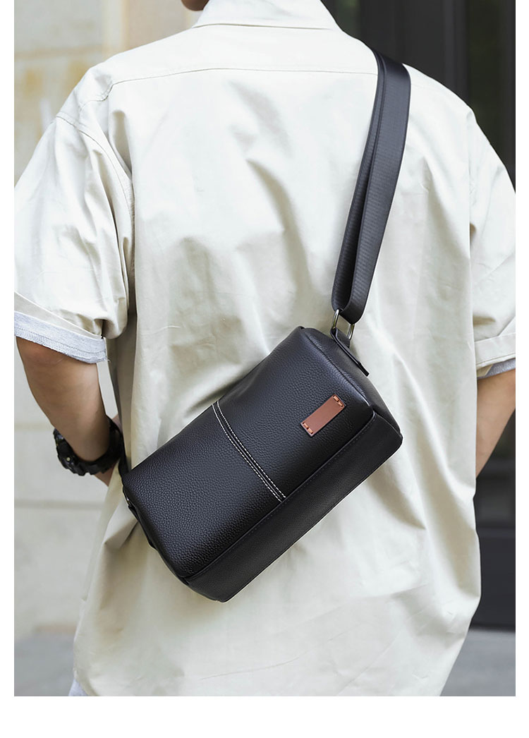 Whatna 天然 牛 革 ワンショルダーバッグ メンズ 斜め掛け ボディーバッグ 胸バッグ 本 革 小さめビジネスバッグ ipad Mini収納可 肩掛け 通勤 通学 斜めがけバッグ メッセンジャーバッグ 防水 バッグ 自転車 かばん男性用-12