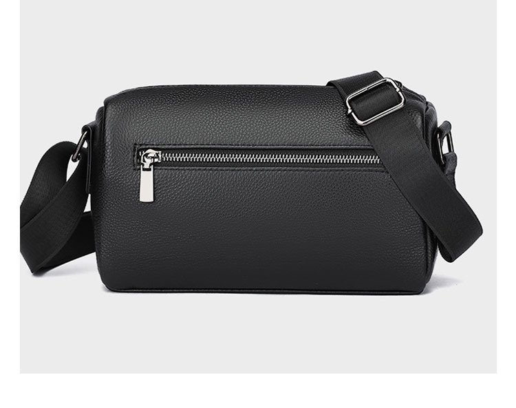 Whatna 天然 牛 革 ワンショルダーバッグ メンズ 斜め掛け ボディーバッグ 胸バッグ 本 革 小さめビジネスバッグ ipad Mini収納可 肩掛け 通勤 通学 斜めがけバッグ メッセンジャーバッグ 防水 バッグ 自転車 かばん男性用-3