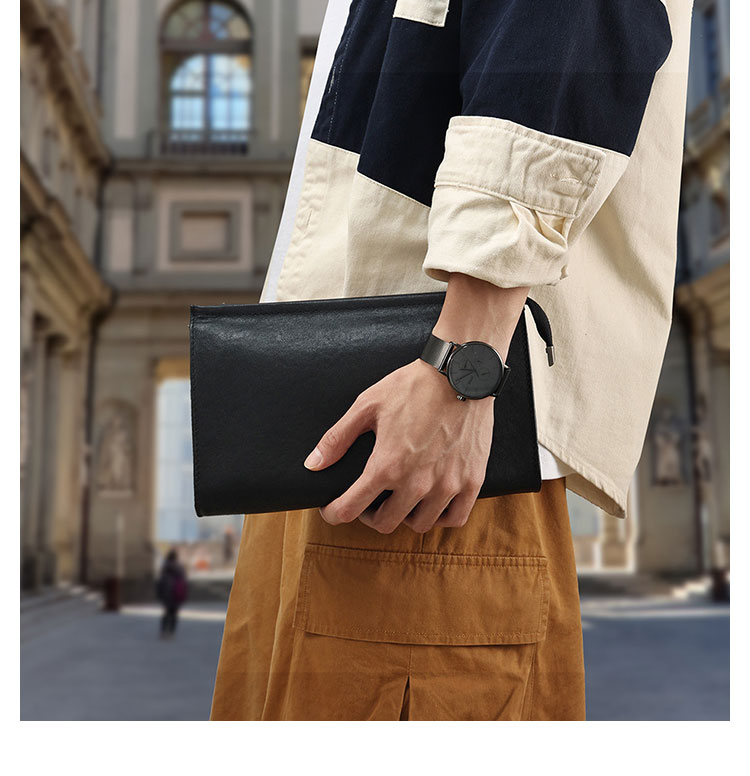 Whatna アンティーク風合い鞣し 牛 革ワンショルダーバッグ メンズ 3way クラッチ ショルダー 肩掛けバッグ ボディ斜め掛け胸バッグ ボディーバッグ セカンド バッグ 小さい  結婚式 バッグ ビジネス フォーマル 冠婚葬祭 バッグ紳士用 男性用-11