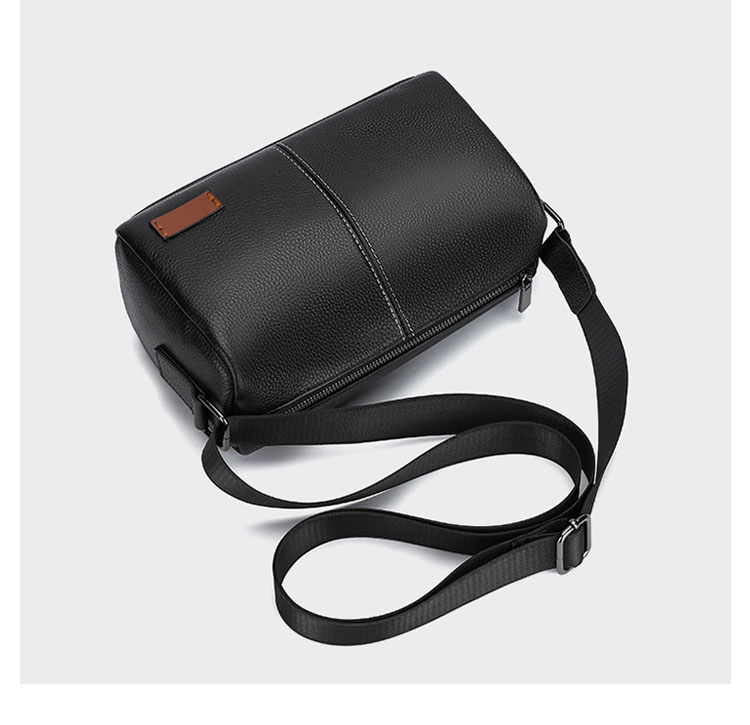 Whatna 天然 牛 革 ワンショルダーバッグ メンズ 斜め掛け ボディーバッグ 胸バッグ 本 革 小さめビジネスバッグ ipad Mini収納可 肩掛け 通勤 通学 斜めがけバッグ メッセンジャーバッグ 防水 バッグ 自転車 かばん男性用-5