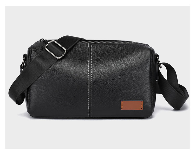 Whatna 天然 牛 革 ワンショルダーバッグ メンズ 斜め掛け ボディーバッグ 胸バッグ 本 革 小さめビジネスバッグ ipad Mini収納可 肩掛け 通勤 通学 斜めがけバッグ メッセンジャーバッグ 防水 バッグ 自転車 かばん男性用-1