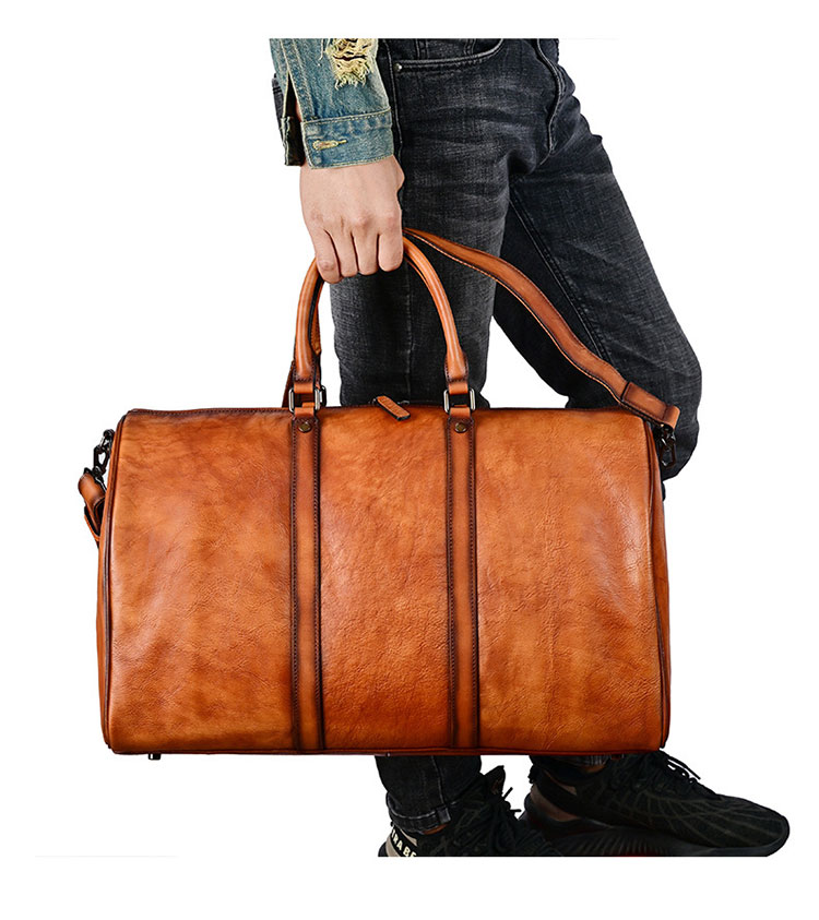 Whatna アンティーク風合い鞣し天 然 牛革 ビジネスバッグメンズ 2way ショルダー 手提げバッグブリーフケース17インチPC収納可 旅行 出張 通勤 通学 就活 面接 バッグ かばん 男性用83008-9