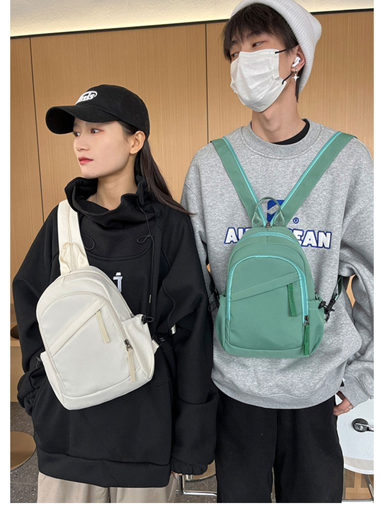 Whatna ワンショルダーバッグ メンズ レディース リュックバック ボディバッグ 胸バッグ 肩掛けバッグ 手提げバック 左右付け替え可能 A4サイズ収納可-14