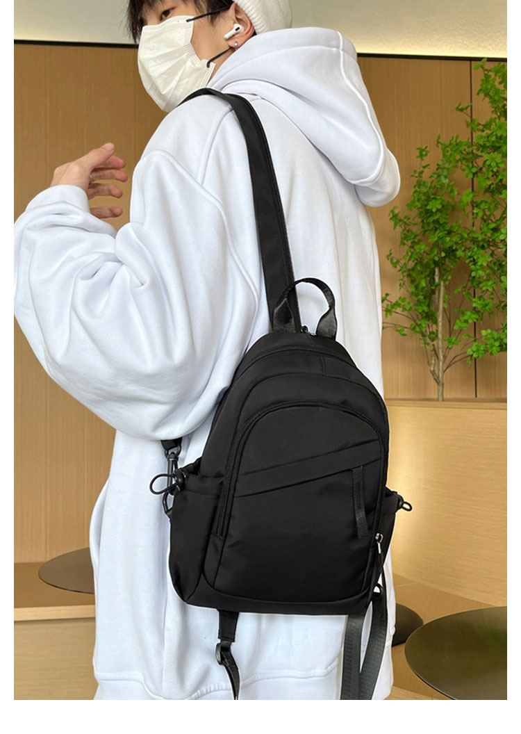 Whatna ワンショルダーバッグ メンズ レディース リュックバック ボディバッグ 胸バッグ 肩掛けバッグ 手提げバック 左右付け替え可能 A4サイズ収納可-11