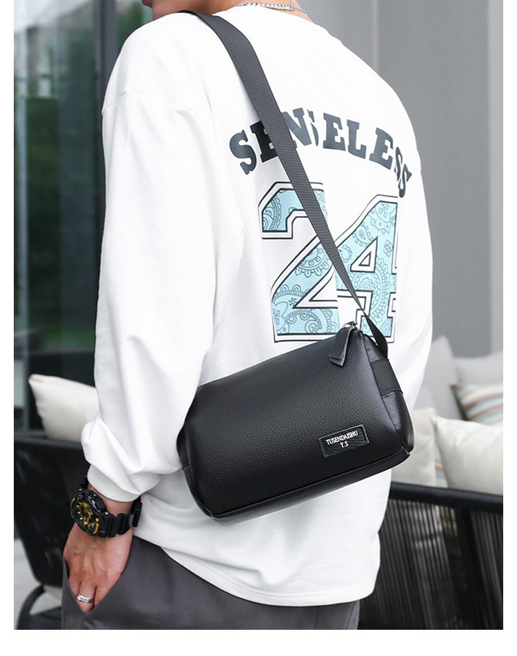 Whatna ワンショルダーメンズ ミニショルダーバッグ 斜め掛けバッグ肩掛け ミニ胸バッグ メッセンジャーバッグ 小さい PUレザー小型ショルダーミニバック肩掛けミニバッグ男女兼用-12