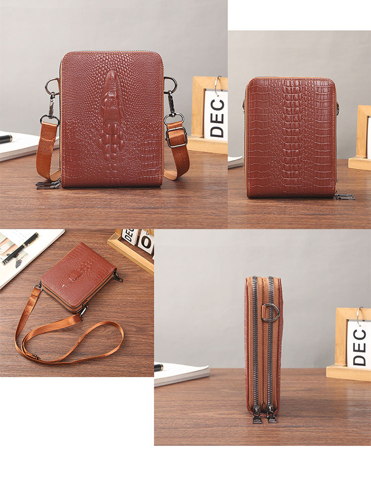 Whatna ミニショルダーバッグ メンズ ミニポシェットポお財布 カード6枚収納 4室仕切 3way 斜め掛け セカンドバッグ 手持げバッグ ミニボディバッグ肩掛けミニ胸バッグ 手提げ バッグ 小型ショルダーミニバック-1