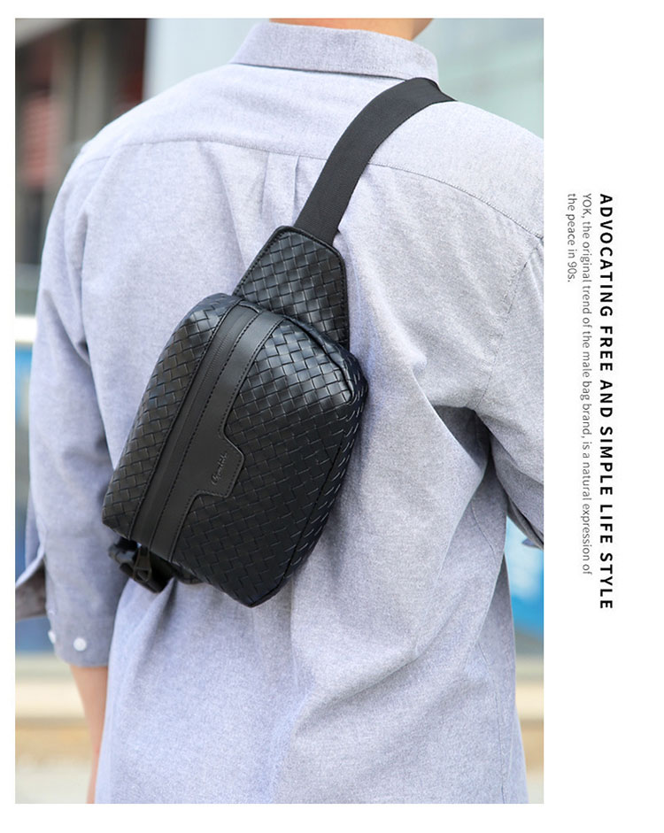 Whatna ワンショルダーバッグ メンズ ボディバッグ 斜め掛けバッグ 肩掛け胸バッグ ウエストバッグ メッセンジャーバッグ 小さい 革 レザー男女兼用-10