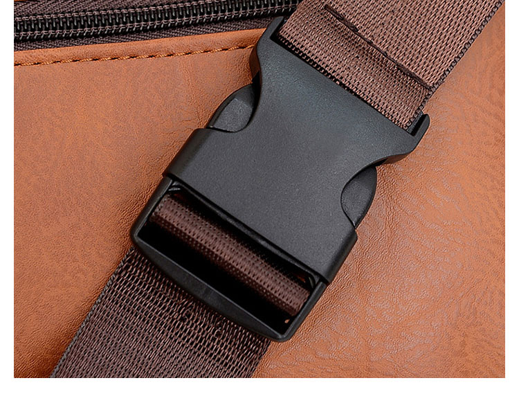 Whatna  ワンショルダーバッグ メンズ  ボディバッグ 斜め掛けバッグ 肩掛け胸バッグ ウエストバッグ メッセンジャーバッグ 小さい 革 レザー男女兼用-9