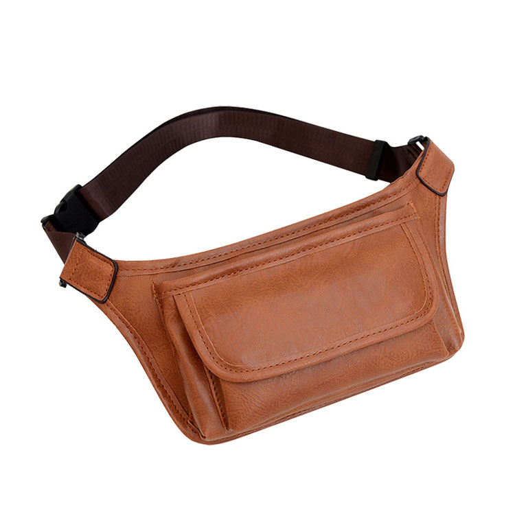 Whatna  ワンショルダーバッグ メンズ  ボディバッグ 斜め掛けバッグ 肩掛け胸バッグ ウエストバッグ メッセンジャーバッグ 小さい 革 レザー男女兼用-1