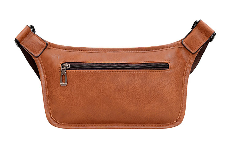 Whatna  ワンショルダーバッグ メンズ  ボディバッグ 斜め掛けバッグ 肩掛け胸バッグ ウエストバッグ メッセンジャーバッグ 小さい 革 レザー男女兼用-3