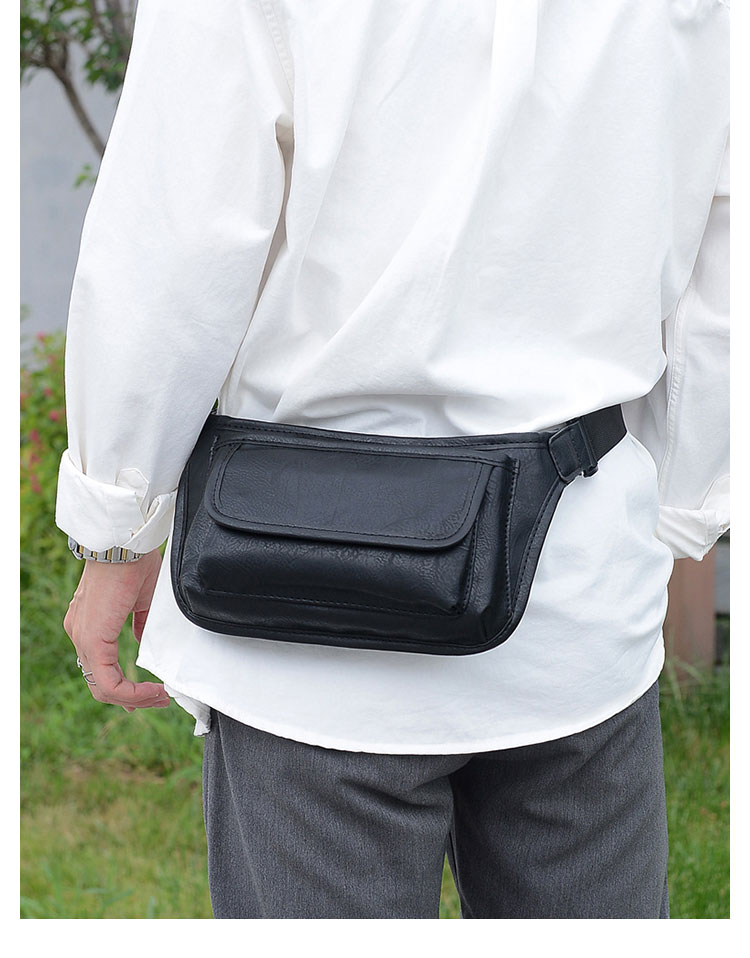 Whatna  ワンショルダーバッグ メンズ  ボディバッグ 斜め掛けバッグ 肩掛け胸バッグ ウエストバッグ メッセンジャーバッグ 小さい 革 レザー男女兼用-12