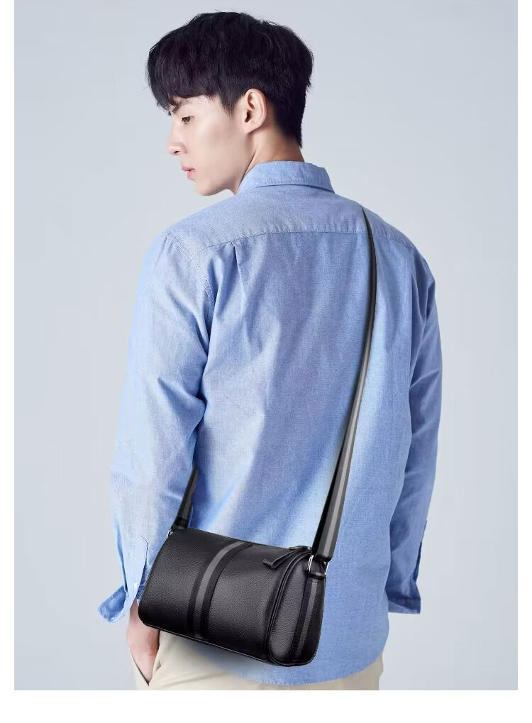 Whatna  ワンショルダーメンズ ミニショルダーバッグ 斜め掛けバッグ肩掛け ミニ胸バッグ メッセンジャーバッグ 小さい PUレザー小型ショルダーミニバック肩掛けミニバッグ男女兼用-11