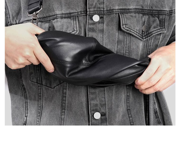 Whatna アンティーク風合い鞣し牛 革ワンショルダーメンズ バッグ3way クラッチ ショルダー 肩掛けバッグ ボディ斜め掛け胸バッグ ボディーバッグ セカンド バッグ 小さい  結婚式 バッグ ビジネス フォーマル 冠婚葬祭 バッグ紳士用 男性用-7