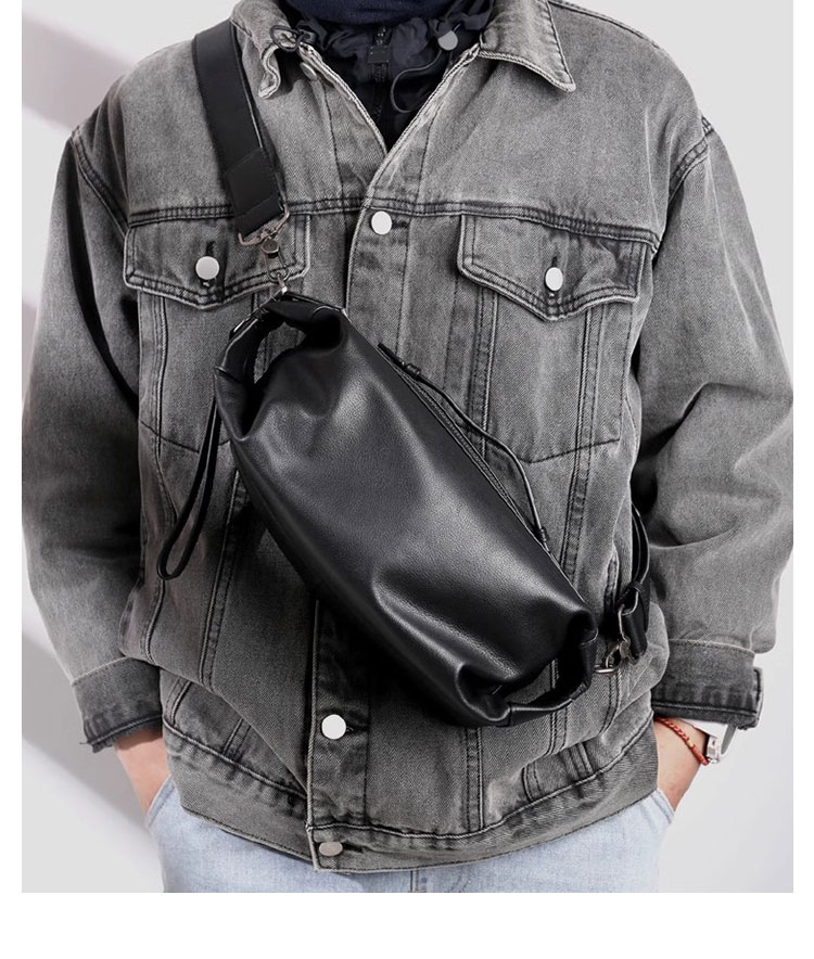 Whatna アンティーク風合い鞣し牛 革ワンショルダーメンズ バッグ3way クラッチ ショルダー 肩掛けバッグ ボディ斜め掛け胸バッグ ボディーバッグ セカンド バッグ 小さい  結婚式 バッグ ビジネス フォーマル 冠婚葬祭 バッグ紳士用 男性用-10