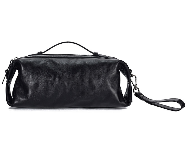 Whatna アンティーク風合い鞣し牛 革ワンショルダーメンズ バッグ3way クラッチ ショルダー 肩掛けバッグ ボディ斜め掛け胸バッグ ボディーバッグ セカンド バッグ 小さい  結婚式 バッグ ビジネス フォーマル 冠婚葬祭 バッグ紳士用 男性用-1