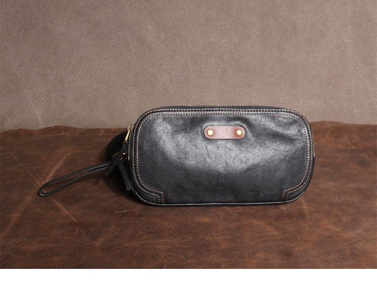 Whatna アンティーク風合い鞣し牛 革ワンショルダーメンズ バッグ3way クラッチ ショルダー 肩掛けバッグ ボディ斜め掛け胸バッグ ボディーバッグ セカンド バッグ 小さい 結婚式 バッグ ビジネス フォーマル 冠婚葬祭 バッグ紳士用 男性用-1