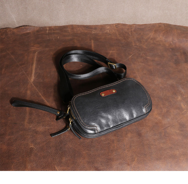 Whatna アンティーク風合い鞣し牛 革ワンショルダーメンズ バッグ3way クラッチ ショルダー 肩掛けバッグ ボディ斜め掛け胸バッグ ボディーバッグ セカンド バッグ 小さい 結婚式 バッグ ビジネス フォーマル 冠婚葬祭 バッグ紳士用 男性用-3