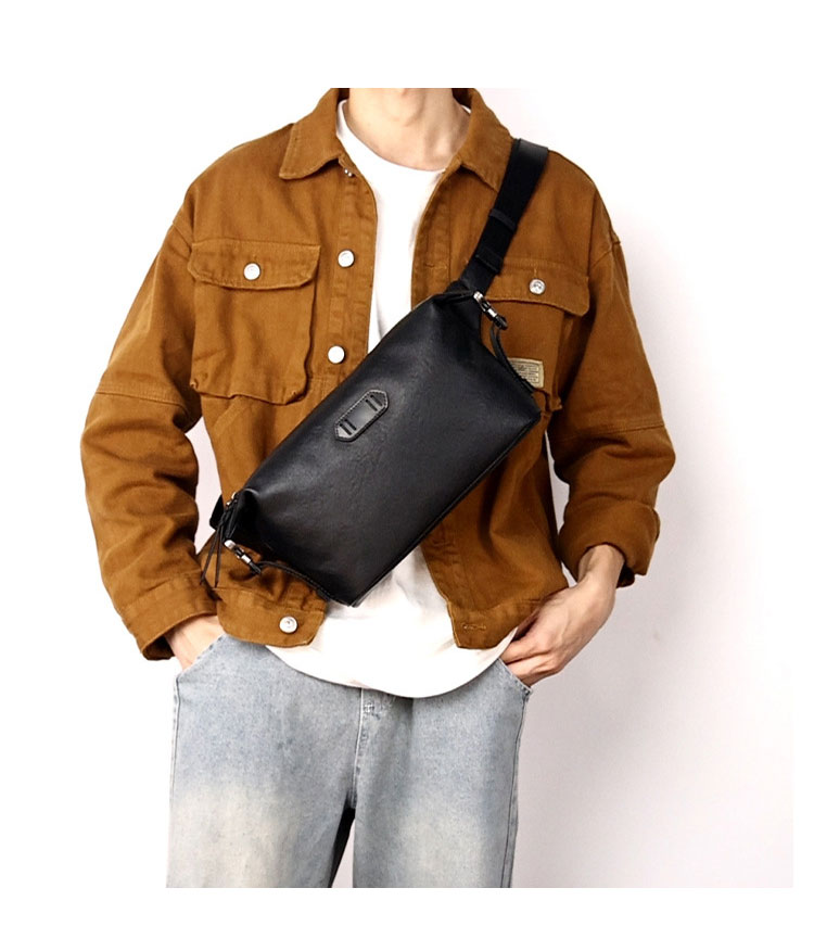 Whatna アンティーク風合い鞣し天 然 牛革 ワンショルダーバッグ メンズ 斜め掛け ボディバッグ 胸バッグ 本 革 小さめビジネスバッグ肩掛け 通勤 通学 斜めがけバッグ 小さめメッセンジャーバッグ 防水 バッグ 自転車 かばん男性用 6989-6