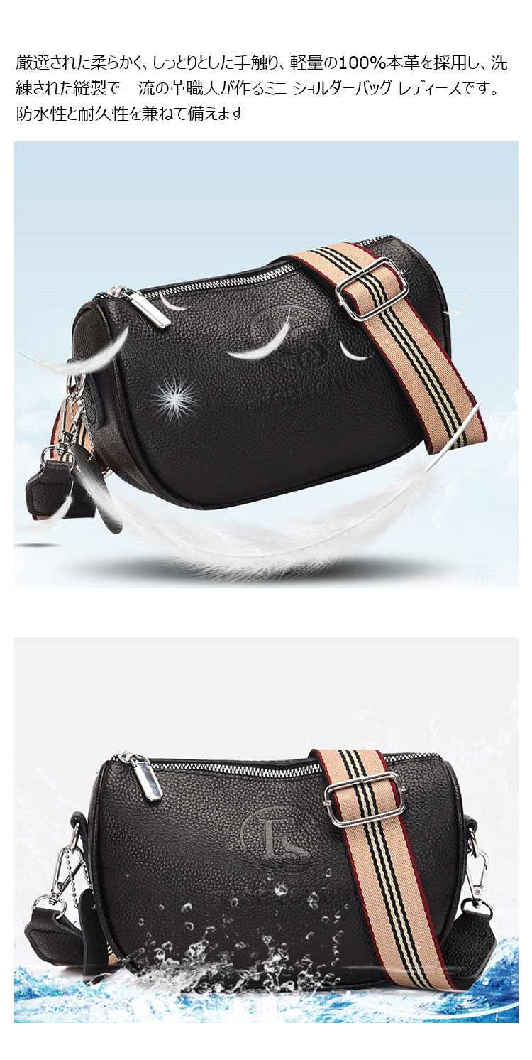 Whatna 牛革 ミニ ショルダーバッグ レディース 斜めがけボディ胸バッグ 小さめ 本 革 厚手 レザー軽量 ショルダー 肩掛け ミニバッグ 女性 通勤 旅行 バッグ スマホポーチ  666332-9