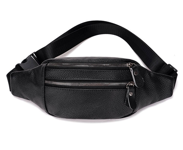 Whatna  牛革 ワンショルダーメンズ  ウエストバッグ ウエストポーチ ミニショルダーバッグ 斜め掛けバッグ肩掛け 胸バッグ 本 革 男女兼用-2