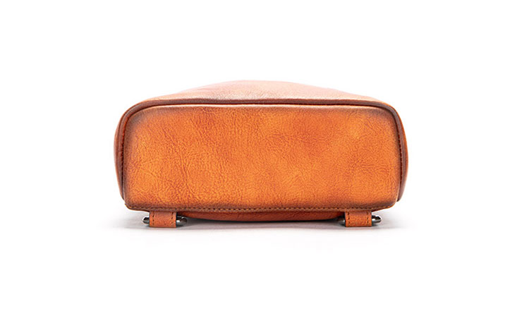 Whatnaアンティーク風合い鞣し天 然 牛 革 ワンショルダーメンズ 3way 斜めがけ 肩掛けミニボディバッグ 胸バッグ  本革 厚手 レザー7601-4