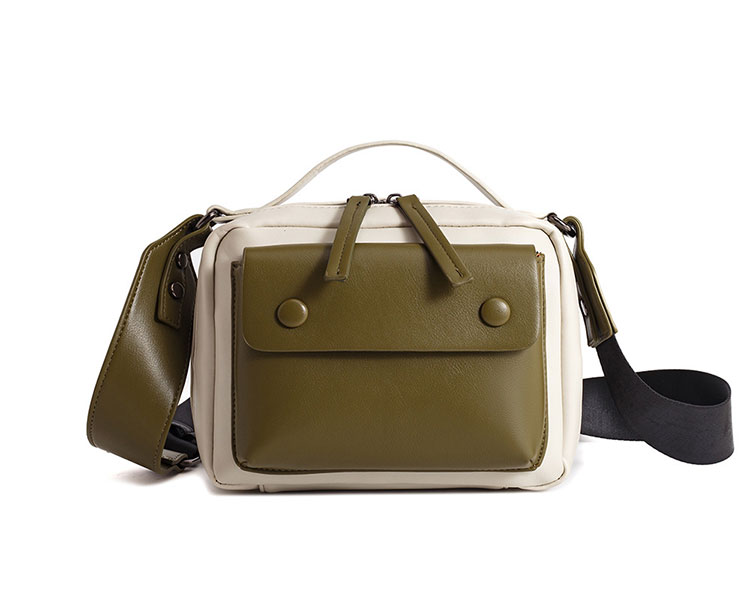 Whatna  革  ミニワンショルダーバッグ メンズ 3way ミニ斜め掛け胸バッグ 手提げバッグ 手持げバッグ ミニセカンドバッグダブルファスナー レザーカジュアル フォーマル ビジネス 通学 通勤 肩掛けバッグ 自転車かばん プレゼント男性-1