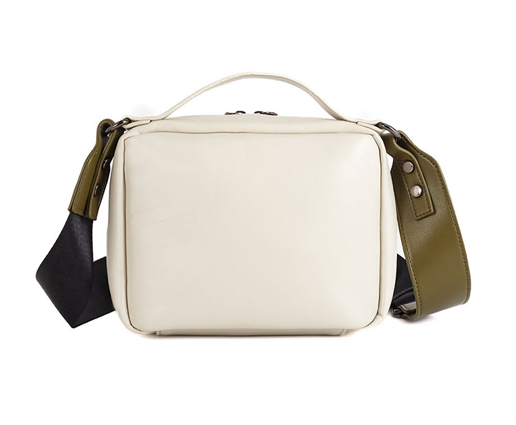 Whatna  革  ミニワンショルダーバッグ メンズ 3way ミニ斜め掛け胸バッグ 手提げバッグ 手持げバッグ ミニセカンドバッグダブルファスナー レザーカジュアル フォーマル ビジネス 通学 通勤 肩掛けバッグ 自転車かばん プレゼント男性-2