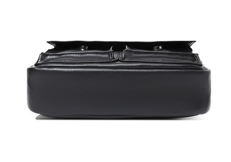 Whatna 革 ミニワンショルダーバッグ メンズ 3way ミニ斜め掛け胸バッグ 手提げバッグ 手持げバッグ ミニセカンドバッグダブルファスナー レザーカジュアル フォーマル ビジネス 通学 通勤 肩掛けバッグ 自転車かばん プレゼント男性-2