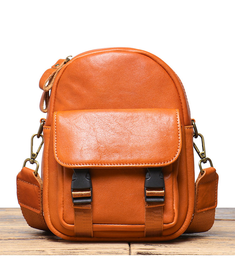 Whatna アンティーク風合い鞣し天 然 牛革ミニショルダーバッグ メンズ ポシェット メッセンジャーバッグ小さめ ショルダーミニポーチ 縦型 ダブルファスナー 本 革 通勤 通学 斜めがけバッグ 自転車 かばん男性用 23020-1