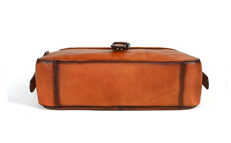 Whatna アンティーク風合い鞣し天 然 牛革ショルダーバッグ メンズ 斜め掛けボディバッグ 胸バッグ ipad 10.5収納可 本 革 小さめビジネスバッグ肩掛け 通勤 通学 斜めがけバッグ 小さめメッセンジャーバッグ 防水 バッグ 自転車 かばん男性用-4