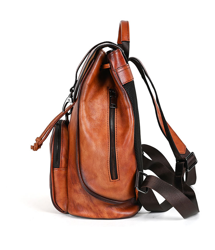 Whatna アンティーク風合い鞣し天 然 牛革ビジネスバッグメンズバッグ 手提げ・リュックの2WAY厚 手 本革 レザー15インチpc収納可 旅行 出張用 通勤 通学 就活 面接 バッグ かばん 男性用 2070-4