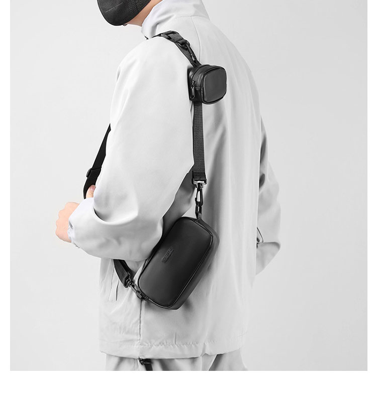 Whatna 2点セット ミニショルダーバッグ メンズ レディース 2way ミニ斜め掛け胸バッグ 小銭入れ付 PUレザー 手持げバッグきミニセカンド バッグ カジュアル フォーマル ビジネス 通学 通勤 肩掛けバッグ 自転車かばん プレゼント男性 | Whatna