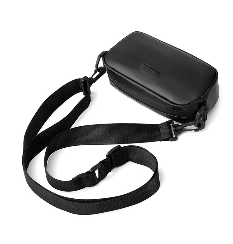 Whatna  2点セット ミニショルダーバッグ メンズ レディース 2way ミニ斜め掛け胸バッグ  小銭入れ付 PUレザー 手持げバッグきミニセカンドバッグ カジュアル フォーマル ビジネス 通学 通勤 肩掛けバッグ 自転車かばん プレゼント男性-5